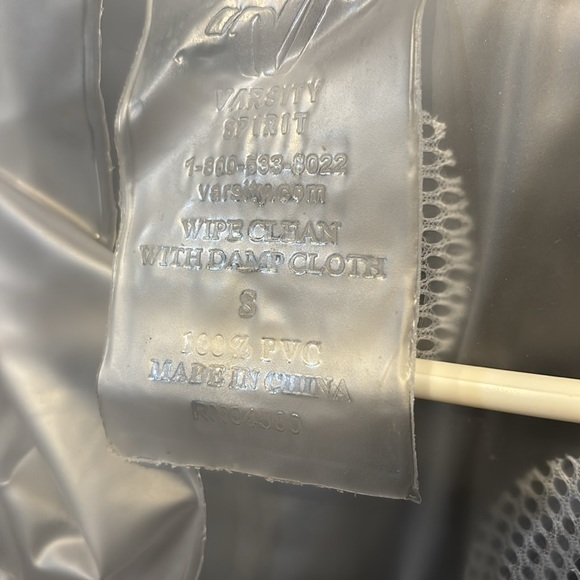 Varsity Spirit sz:S clear rain coat. Drawstring waist obo - Picture 2 of 3
